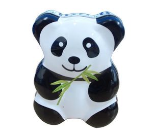 Chiny Baby Panda Tin Cukierki Pojemniki, nieregularne Tinplate Cukierki Metal Box dostawca