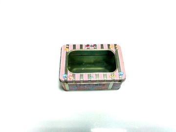 Chiny Prostokątne Malowane Mini puszek Mint / cukierki / wosk / Plum dostawca