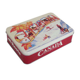Chiny Kanada Metal Tin Pojemnik Box, 205 x 140 x 45mm Tin Can o cukierki dostawca