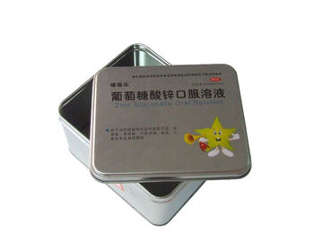 Chiny 0.23mm Food Grade Tin Box / Metal Pojemniki, opakowania farmaceutyczne Box dostawca