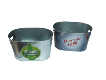 Chiny Ocynkowana Oval Metal Tin Ice Bucket dostawca