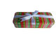Biała wstążka prezent Boże Narodzenie Puste puszki metalowe pudełko CYMK Drukowanie na Lid / Ciało dostawca