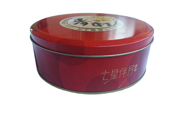 Chiny Cyna Cookie skrzynek, czerwony metalowe kontenery blaszane dla kawy dostawca