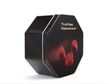 Chiny Czarny specjalna kształcie cookie Tin Box Pojemniki z ośmioma Angles dostawca