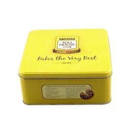 Chiny Nestle Cookie Tin metalowe pudełka z pokrywkami, żółty Spot Color Małe Cukierki Puszki dostawca