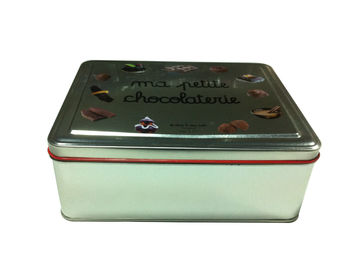 Chiny Zwykły ciała i 4 Kolory Printed Chocolate Tin Box, Słodki Metal Packaging Container dostawca