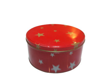 Chiny Walca Popcorn Tin Cookie pojemniki z czerwoną okładką / Lid dostawca