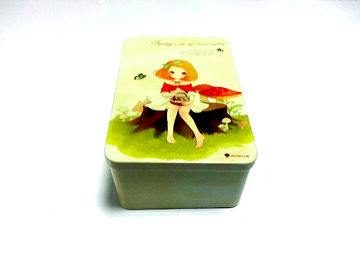 Chiny Jednolite kolorowe Tin Cukierki Pojemniki metalowe kwadratowe pudełko na ciasto, 0.23mm Tinplate dostawca