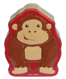 Chiny Cukierki Słodkie Food Grade Cyna Pojemniki Tinplate Orangutan Shape dostawca