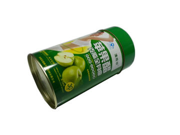 Chiny Metal cyny żywności Opakowanie Pojemnik zielony okrągły z pokrywą / osłoną dostawca