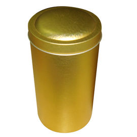 Chiny Specjalny Złoty Kolor cyny malowane herbaty kanistry, Round Box Shape dostawca