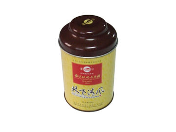 Chiny Niestandardowe Tin Tea Kanistry ze szczególnym Lid i żółtego koloru nadwozia, gładkie wewnętrzne dostawca
