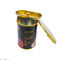 Złoty Vanished Wewnątrz Tinplate Owalne Tin Box Tea Kanister z 2 pokrywkami dostawca
