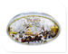 Chiny Owalne herbaty Cyna Kanister z wewnętrznym Złoty Kolor Metal Box Custom Print zaakceptowana eksporter