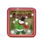 Puste pudełko na prezenty świąteczne z cyny Kwadratowe puszki na ciasteczka z okienkiem Świąteczne ozdobne puszki z pokrywkami dostawca