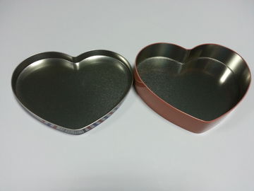 Popularne Czekolada Tin Box Tinplate Kontenery, Srebrny Kolor Wewnątrz, kształt serca dostawca