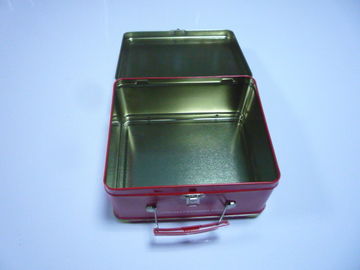 Drukowane Cartoon Metal Tin Plate Lunch Box z uchwytem / Tin Container dostawca