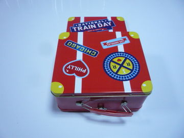 Drukowane Cartoon Metal Tin Plate Lunch Box z uchwytem / Tin Container dostawca