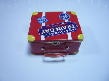 Drukowane Cartoon Metal Tin Plate Lunch Box z uchwytem / Tin Container dostawca