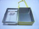 Zielony / Żółty Obiad Kwadrat Metal Box Uchwyt pokrywki Drukowane zawiasach Metal Puszki dostawca