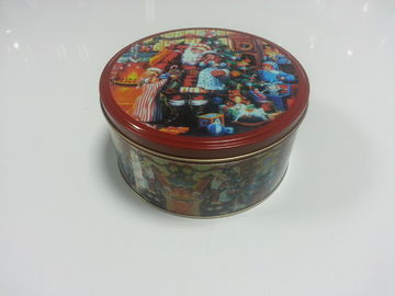 Christmas candy Tin magazynowe Kontenery Tinplate z pokrywą / Lid dostawca
