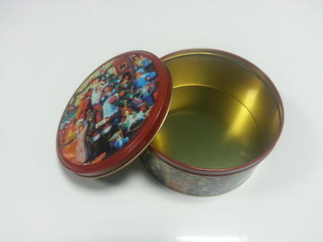Christmas candy Tin magazynowe Kontenery Tinplate z pokrywą / Lid dostawca