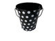 Black Metal Tin Bucket Tinplate 0,2 - 0,35 mm z białymi kropkami dostawca
